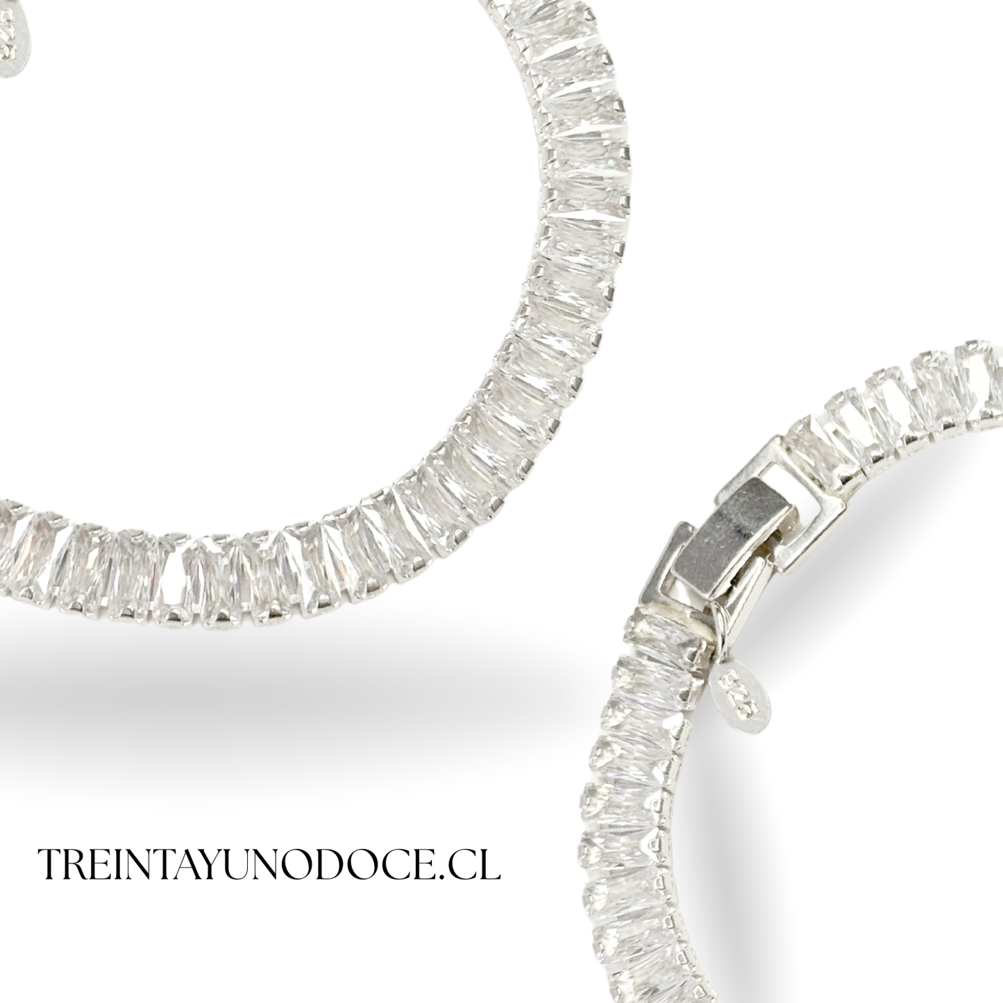 Pulsera tennis rectangular