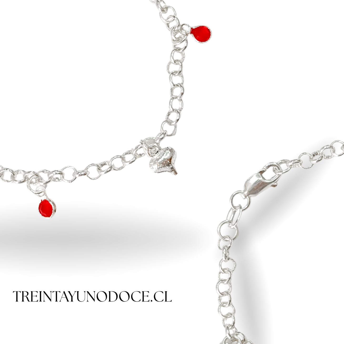 Pulsera chiches corazones