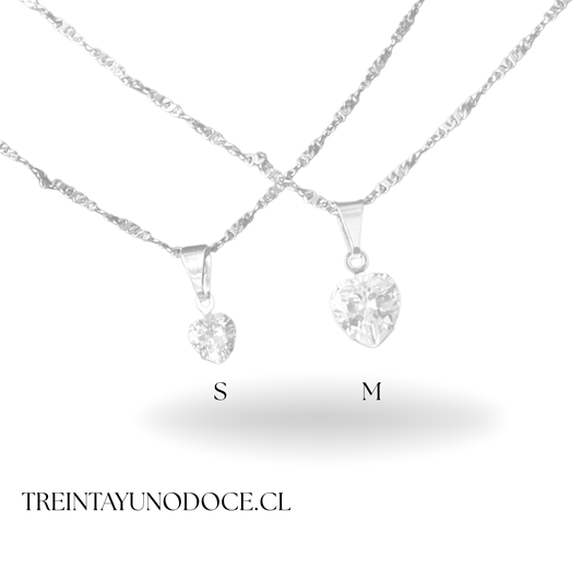 Cadena punto luz corazón