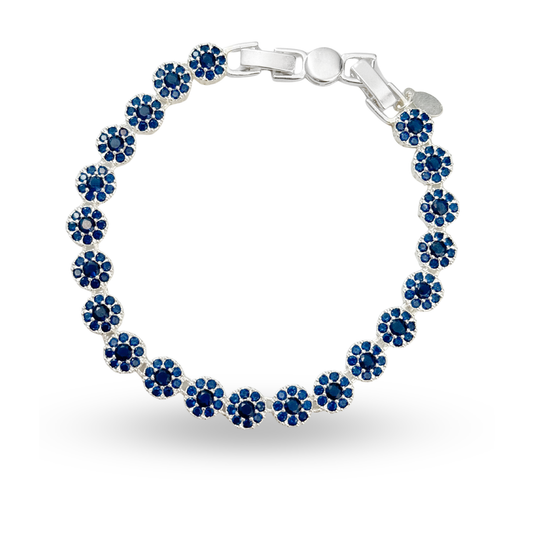 Pulsera tennis zafiro
