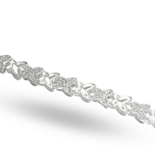Pulsera tenis mariposa 1cm