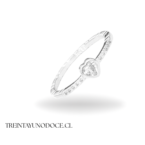 Anillo cintillo heart