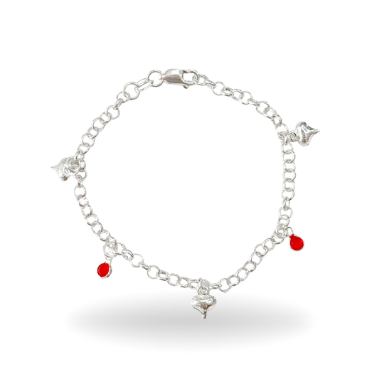 Pulsera chiches corazones