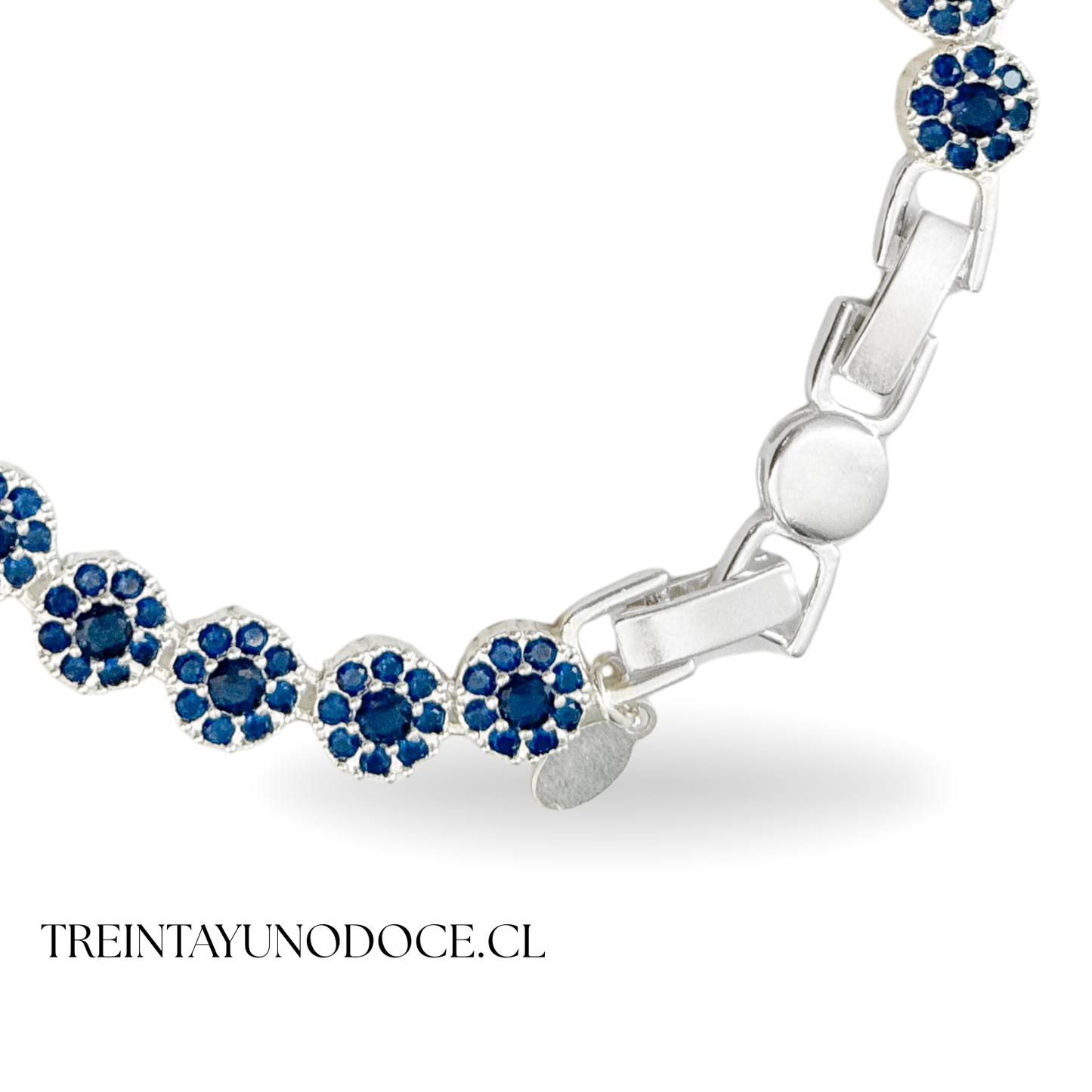 Pulsera tennis zafiro