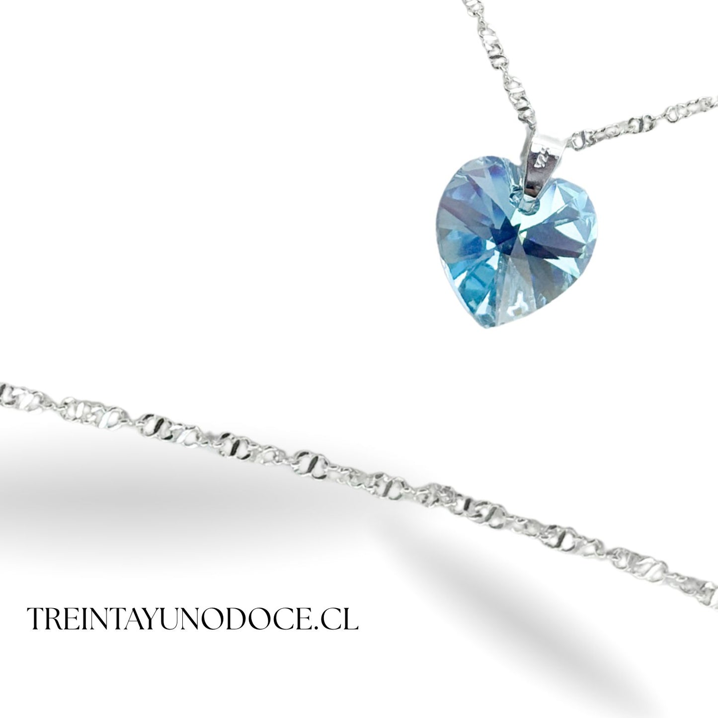 Cadena fina con cristal swski original