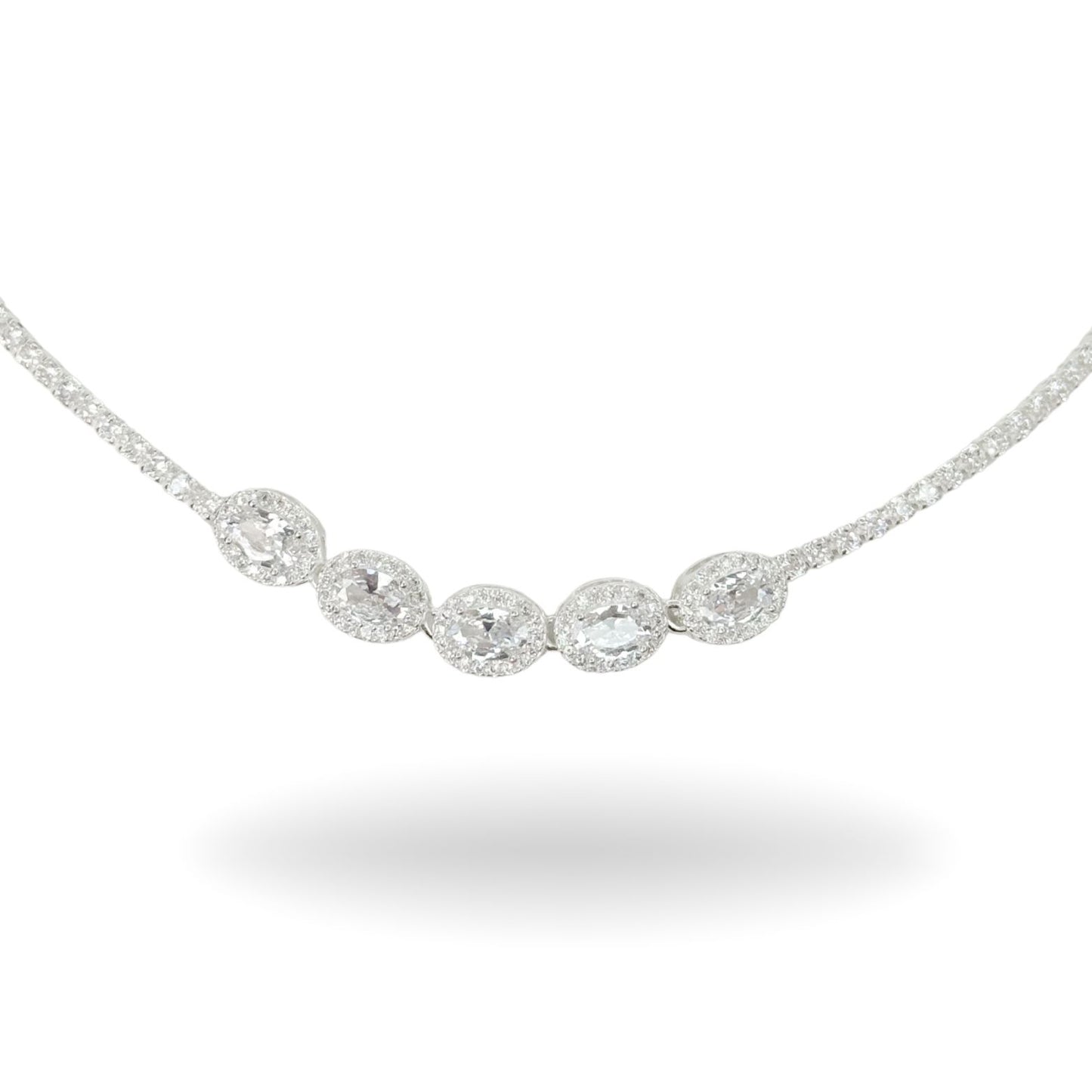 Cadena microcircon ovalados