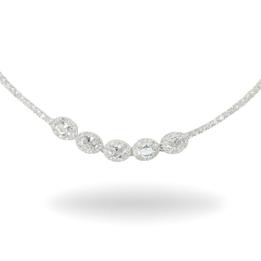 Cadena microcircon ovalados